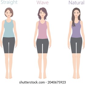 Illustration Woman Drawn Lines Front Side Stock Vector (Royalty Free ...