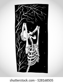 It is an illustration of the skeleton.