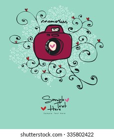 illustration sketch camera / vintage vector