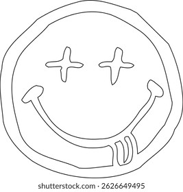 illustration sketch icon logo symbol mascot icon face is disappointed