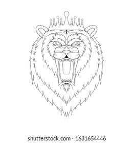 illustration of sketch of a lion's head wearing a crown.