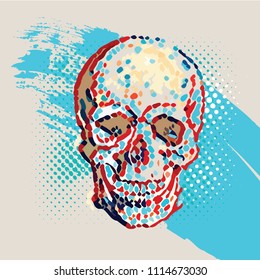 illustration sketch skull