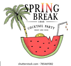 illustration sketch tropical fresh fruits vector graphic for t shirt print