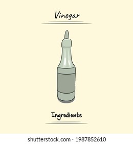 Illustration sketch and vector style of Vinegar Good to use for restaurant menu, Food recipe book and food ingredients content.