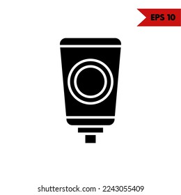 illustration of skincare glyph icon