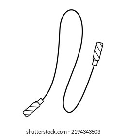 Illustration of Skipping Rope Icon with Editable Stroke