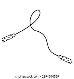 Illustration of Skipping Rope Icon with Editable Stroke