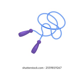 illustration of a skipping rope. object for sports by jumping. sports equipment. flat style design. element