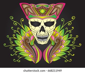 illustration skull