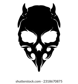 Illustration skull art mascot logo design for team and merch