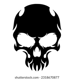 Illustration skull art mascot logo design for team and merch
