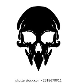 Illustration skull art mascot logo design for team and merch