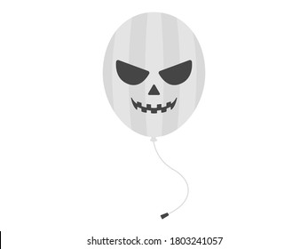 Illustration of skull skull balloons for Halloween.