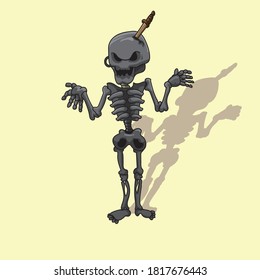 illustration of skull dance vector nice for clothes merchandise