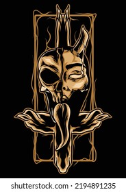 illustration of skull darkness. perfect for your need