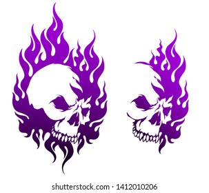 Illustration of the skull and the flame,