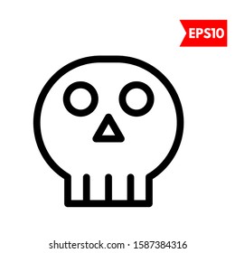 illustration of skull flat icon