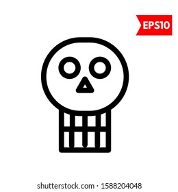 illustration of skull flat icon
