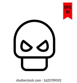 illustration of skull flat icon
