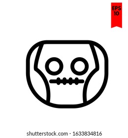illustration of skull flat icon