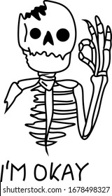illustration of skull flat icon