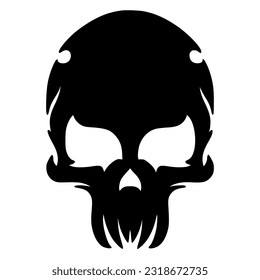 Illustration skull head art logo mascot design