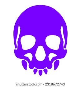 Illustration skull head art logo mascot design