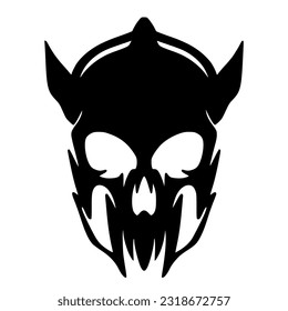 Illustration skull head art logo mascot design