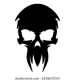 Illustration skull head art logo mascot design