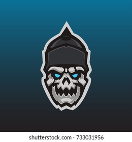Illustration of the skull head logo
