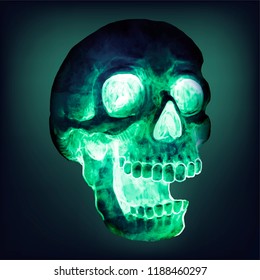 Illustration of a skull icon vector for Halloween