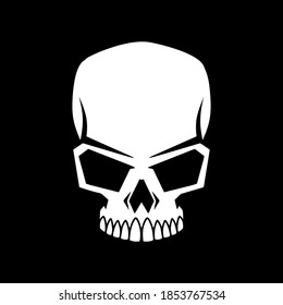 Illustration of skull isolated on white background. Design element for poster, card, banner, menu. Vector illustration