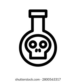 Illustration skull in poison