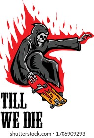 illustration of skull skater available for your project