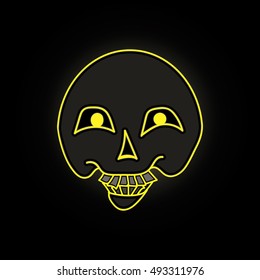 illustration with skull smiley