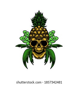 illustration of skull summer  beach