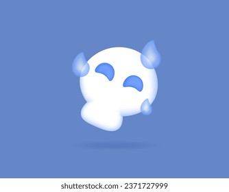 illustration of a skull surrounded by blue souls. skull and soul fire. wandering spirit. assets for halloween celebrations. 3d illustration. minimalist 3d design. graphic vector element