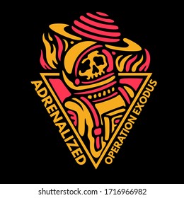 illustration of skull, tshirt illustration, vector art