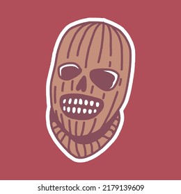 illustration of a skull using a face mask, perfect used for logo, icon or stickers 
