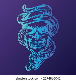 illustration of a skull vector design eps 10.