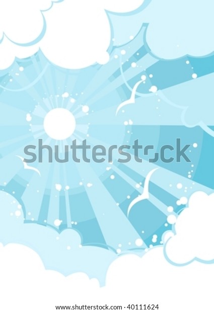 Illustration Sky Birds Stock Vector (Royalty Free) 40111624