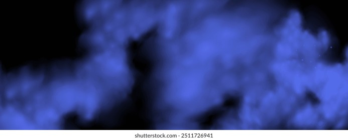 Ilustração de um fundo azul céu com um azul claro fantástico e nuvens em um dia ensolarado. Representa uma manhã no inverno ou à luz do dia na tarde durante o verão ou a primavera.Vetor paisagem do céu.