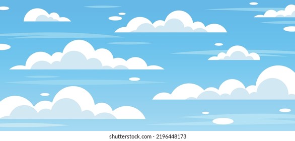 Illustration of the sky and cloud. Blue sky vector illustration. Blue sky and cloud backround.