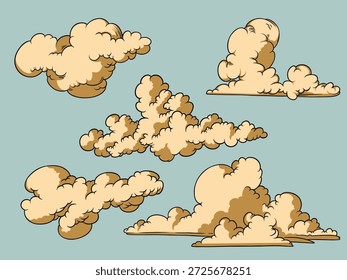 Illustration of the sky and clouds, unique and beautiful