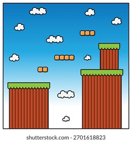 La ilustración del fondo del juego del cielo
