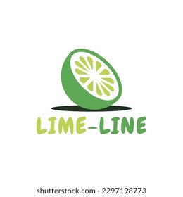 Illustration of a slanted lemon slice.