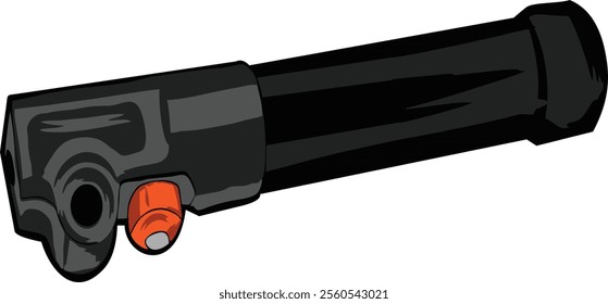 Illustration of a sleek bicycle pump, emphasizing portability and efficiency, perfect for cycling enthusiasts and essential bike maintenance tools