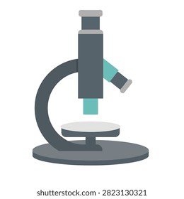 Illustration of a sleek microscope used in labs for detailed examination