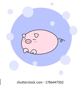 Illustration von geschlachtetem Schwein