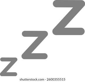 An illustration of a sleep icon (zzz mark).